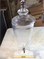 Large Glass Lemonade Cooler/Dispenser