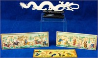 Vintage Miniature Persian Paintings & Dragon