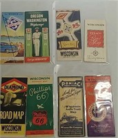 8 Vintage road maps