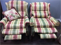 PAIR OF BROYHILL ACCENT CHAIRS YELLOW/RED
