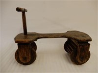 VINTAGE WOODEN CHILDS TRICYCLE