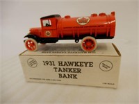 ERTL SUPERTEST 1931 HAWKEYE TANKER COIN BANK /BOX