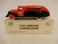 ERTL SUPERTEST 1939 AIRFLOW TANKER COIN BANK/ BOX