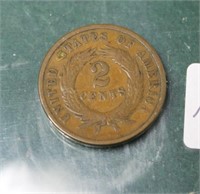 1865 TWO CENT VF
