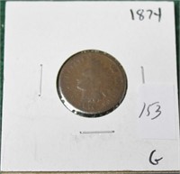 1874 INDIAN CENT