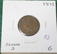 1873 INDIAN CENT - CLOSED 3