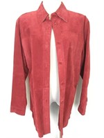 Women's Designer Nygard Red Suede Shirt Jacket