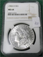 1904O MORGAN DOLLAR NGC MS64