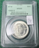 1946-S BOOKER T WASHINGTON PCGS MS65