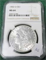 1902O MORGAN DOLLAR NCC MS64