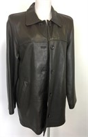 Women's Dark Brown Lambskin Leather Coat