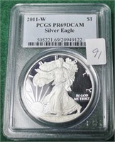 2011-W SILVER EAGLE PCGS PR69DCAM