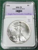 1992 SILVER EAGLE ENG MS-70