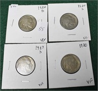 4 BUFFALO NICKELS