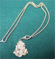 NUGGET PENDANT AND CHAIN 14K - 17.7 GRAMS