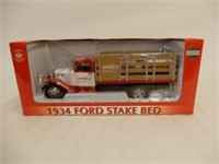 LENNOX 1934 FORD STAKE BED TRUCK COIN BANK/ BOX