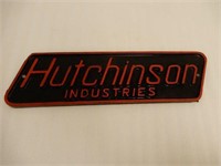 HUTCHINSON INDUSTRIES CAST ALUMINUM SIGN