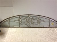 BRASS AND LEADED GLASS 62 X 14
