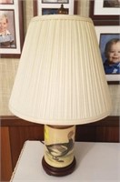 DUCK LAMP WITH WOOD FINIAL