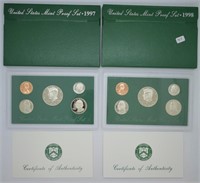 TWO PROOF SETS 1998 1997