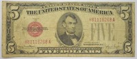 1928 5$ RED SEAL