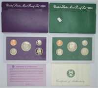 TWO PROOF SETS 1994  1990