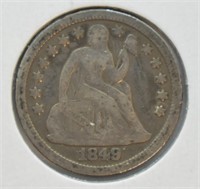 1849 SEATED DIME  VF