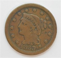 1853 LARGE CENT F N23 R 4