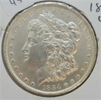 1884 O MORGAN SILVER DOLLAR  GEM