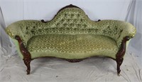 Antique Victorian Ornate Carved Parlor Sofa
