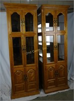 2 Decorative Solid Wood Display Cabinets