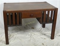 Mid Century Wood Desk W/ Side Storage