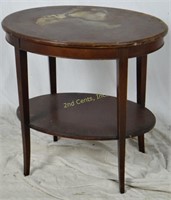 Imperial Two Tier Oval Mahogany Table