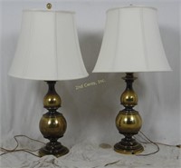 2 Decorative Brass Lamps