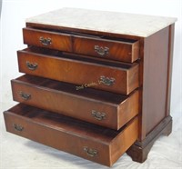 Marble Top 4 Drawer Small Dresser