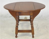 Small Wood Drop Leaf Table/ Table Top Has Crack