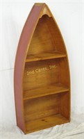 Solid Wood 3 Tier Boat Shaped Shelf