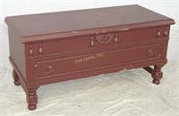 Vintage Painted Cedar Chest By Ed Roos