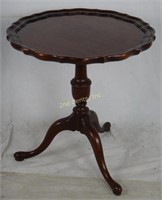 Antique Solid Wood Round Top Side Table