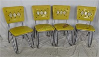 4 Vintage Steel And Vinyl Chairs