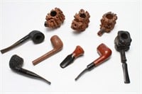 Vintage Pipes & Cigar Holder, Group of 9