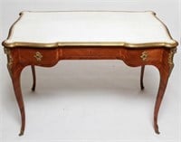 Louis XV-Manner Ormolu & Leather-Top Writing Desk