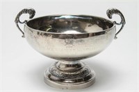 Silver Trophy Loving Cup Tazza Ram's Heads