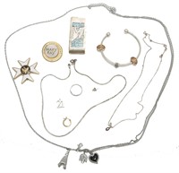 LADIES STERLING SILVER & COSTUME JEWELRY