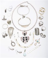 LADIES STERLING SILVER MIXED JEWELRY