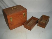 3 Wooden Boxes 1 Lot
