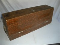 Wooden Carpenter Tool Box 9 x 34 x 13 Inch
