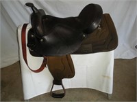 Bighorn 176 Dark Brown  Leather Saddle with