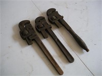 (3) 14 Inch Pipe Wrenches 1 Lot