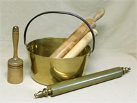 European Kitchen Items in Brass Jelly Pan.
